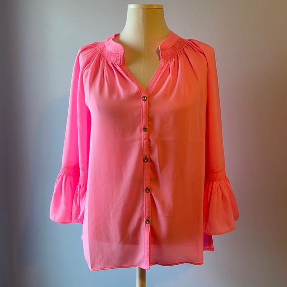 Lilly Pulitzer Tops - LILLY PULITZER DAKOTA BUTTON DOWN TOP